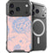 Rose Quartz & Serenity Floral iPhone 18 Pro MagSafe Case