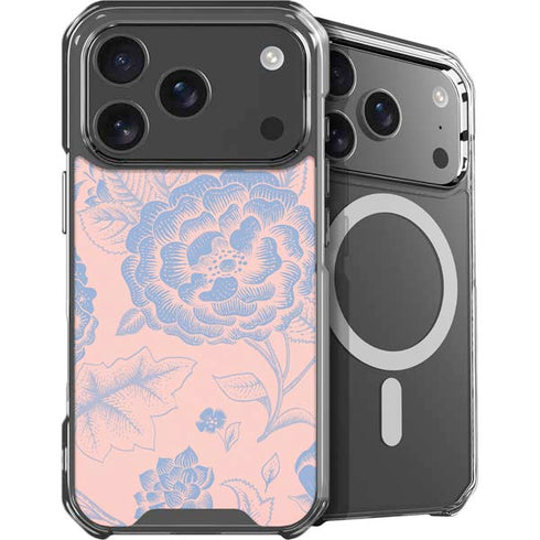 Rose Quartz & Serenity Floral iPhone 18 Pro Max MagSafe Case