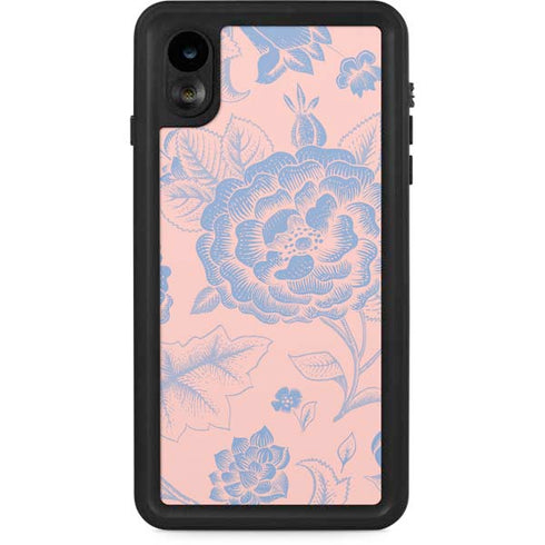 Rose Quartz & Serenity Floral iPhone Cases