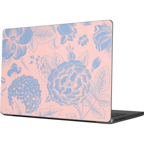Rose Quartz & Serenity Floral Apple MacBook Pro 14-inch Skin