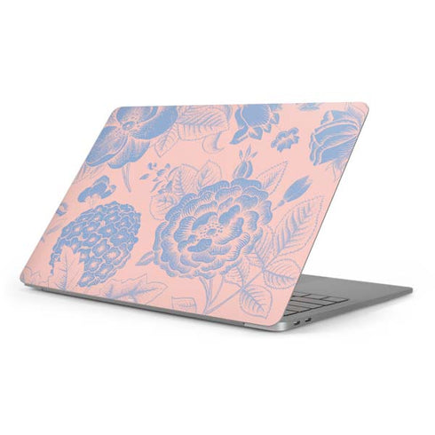 Rose Quartz & Serenity Floral Apple MacBook Pro 16-inch Skin