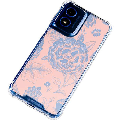 Rose Quartz & Serenity Floral Moto G 5G (2024) Clear Case