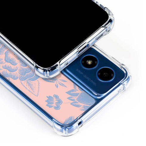 Rose Quartz & Serenity Floral Moto G 5G (2024) Clear Case