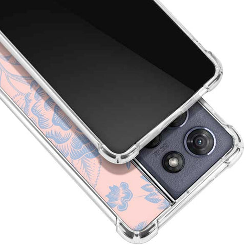 Rose Quartz & Serenity Floral Moto G Power 5G (2025) Clear Case