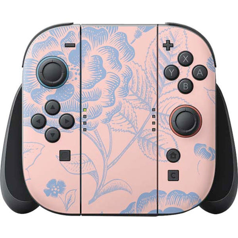 Rose Quartz & Serenity Floral Nintendo Switch 2 (2025) Joy-Con Controller Skin