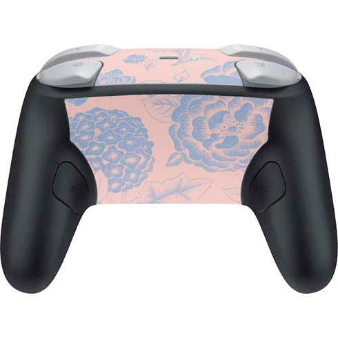 Rose Quartz & Serenity Floral Nintendo Switch 2 (2025) Pro Controller Skin