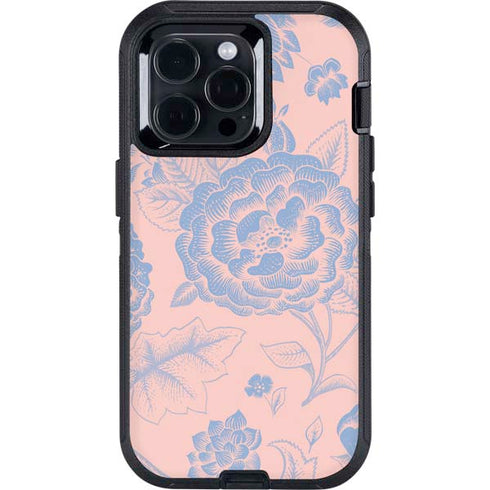 Rose Quartz & Serenity Floral Otterbox Defender iPhone Skin