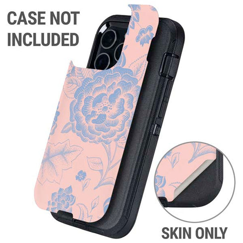 Rose Quartz & Serenity Floral Otterbox Defender iPhone Skin