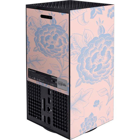 Rose Quartz & Serenity Floral XBox Series X Digital Edition Console Skin
