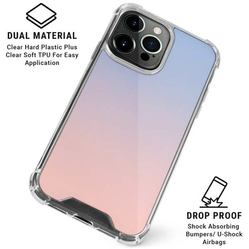 Rose Quartz & Serenity Ombre iPhone 16 Pro Clear Case