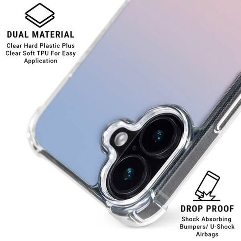 Rose Quartz & Serenity Ombre iPhone 17 Clear Case