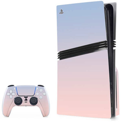 Rose Quartz & Serenity Ombre PS5 Pro Disk Bundle Skin