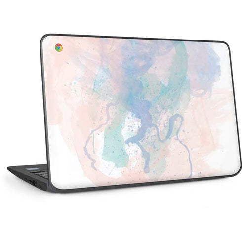 Rose Quartz & Serenity Splatter HP Chromebook Skin