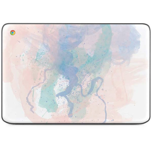 Rose Quartz & Serenity Splatter HP Chromebook Skin
