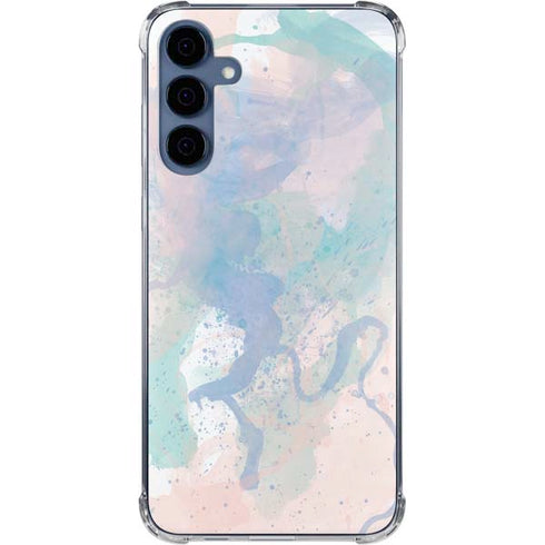 Rose Quartz & Serenity Splatter Galaxy A35 5G Clear Case