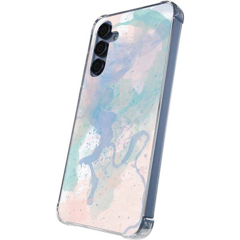 Rose Quartz & Serenity Splatter Galaxy A55 5G Clear Case