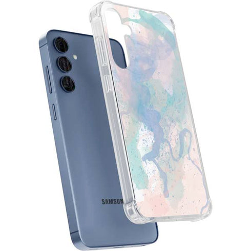 Rose Quartz & Serenity Splatter Galaxy A55 5G Clear Case