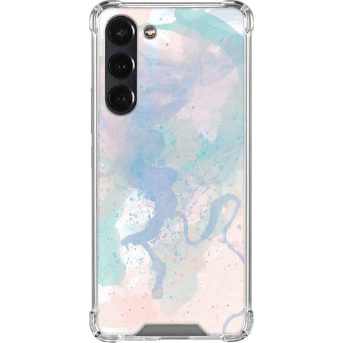 Rose Quartz & Serenity Splatter Galaxy S24 FE Clear Case