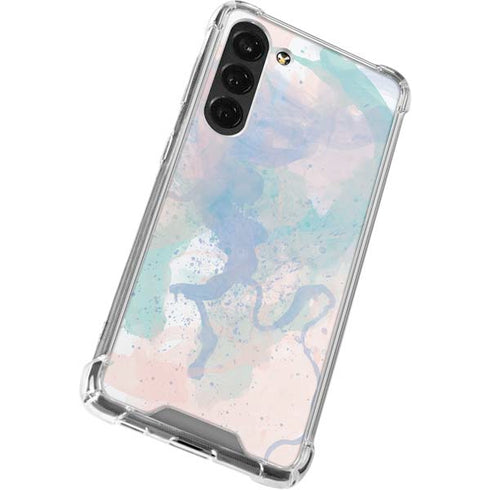 Rose Quartz & Serenity Splatter Galaxy S24 FE Clear Case
