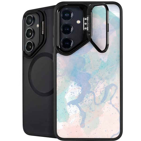 Rose Quartz & Serenity Splatter Galaxy S25 Kickstand Case