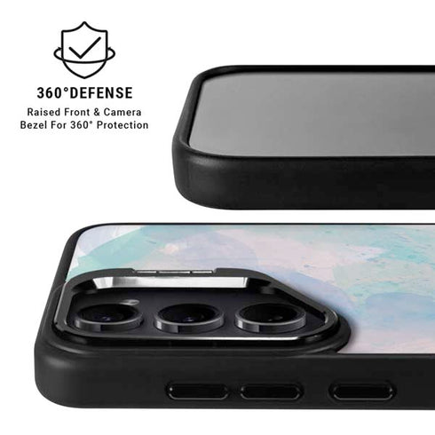 Rose Quartz & Serenity Splatter Galaxy S25 Kickstand Case