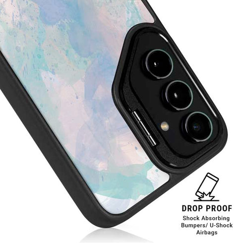 Rose Quartz & Serenity Splatter Galaxy S25 Kickstand Case