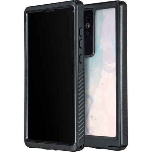 Rose Quartz & Serenity Splatter Galaxy S24 Ultra Waterproof Case