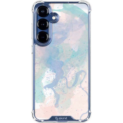 Rose Quartz & Serenity Splatter Galaxy S25 Clear Case