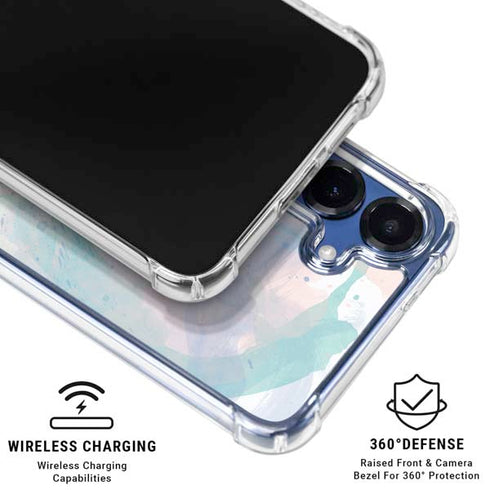 Rose Quartz & Serenity Splatter Galaxy S25 Plus Clear Case