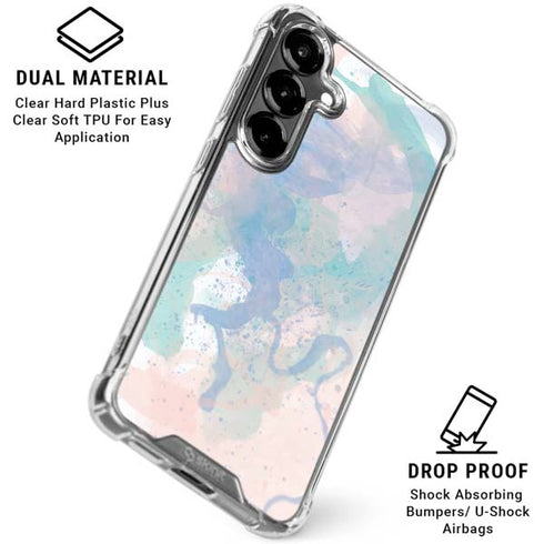 Rose Quartz & Serenity Splatter Galaxy S26 Plus Clear Case