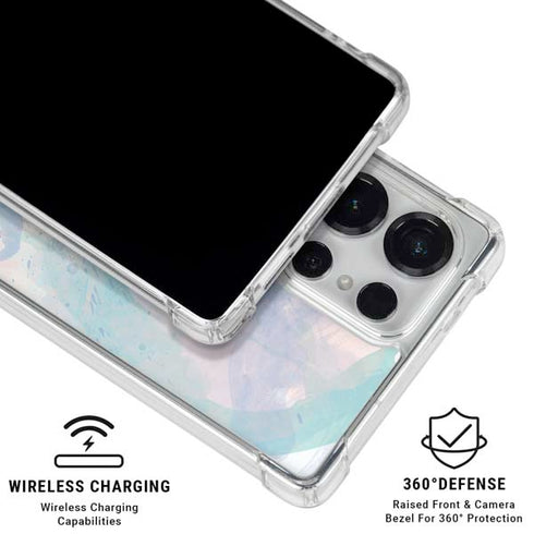 Rose Quartz & Serenity Splatter Galaxy S26 Ultra Clear Case