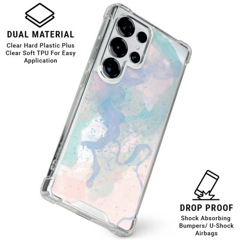 Rose Quartz & Serenity Splatter Galaxy S26 Ultra Clear Case