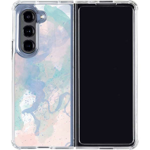 Rose Quartz & Serenity Splatter Galaxy Z Fold5 5G Clear Case