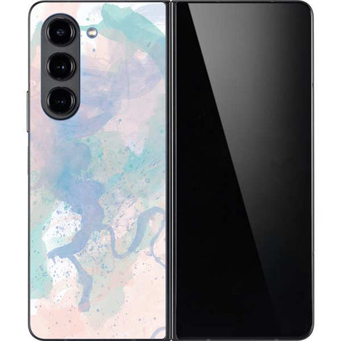 Rose Quartz & Serenity Splatter Galaxy Z Fold5 5G Skin
