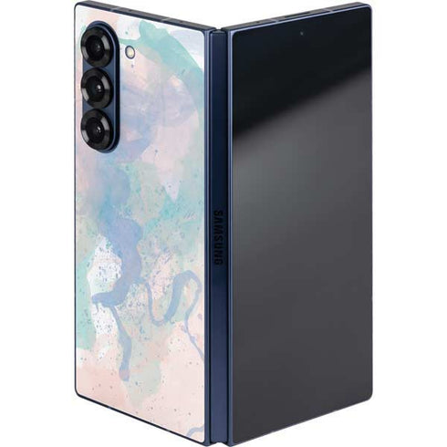 Rose Quartz & Serenity Splatter Galaxy Z Fold6 Skin