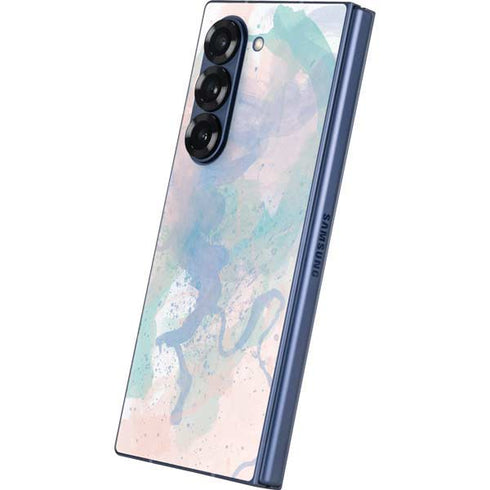 Rose Quartz & Serenity Splatter Galaxy Z Fold6 Skin
