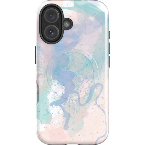 Rose Quartz & Serenity Splatter iPhone 16 Magsafe Impact Case