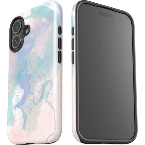 Rose Quartz & Serenity Splatter iPhone 16 Plus Impact Case