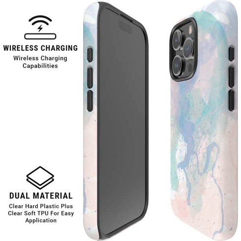 Rose Quartz & Serenity Splatter iPhone 16 Pro Magsafe Impact Case