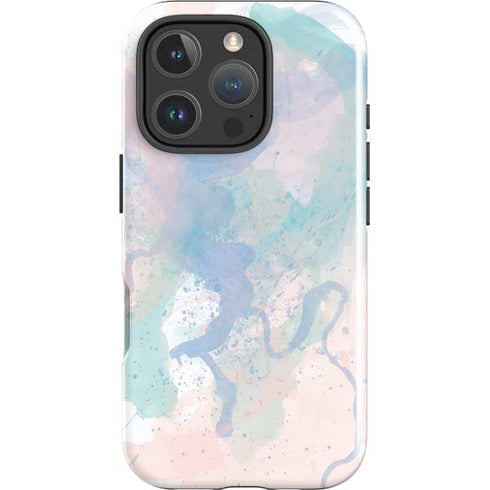 Rose Quartz & Serenity Splatter iPhone 16 Pro Max Impact Case