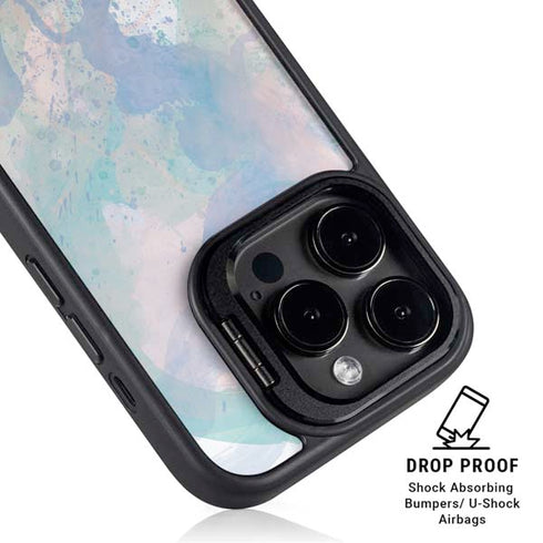 Rose Quartz & Serenity Splatter iPhone 16 Pro Max Kickstand Case