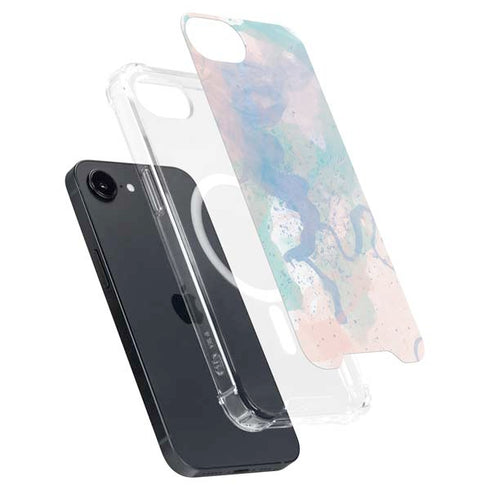 Rose Quartz & Serenity Splatter iPhone 16e MagSafe Case