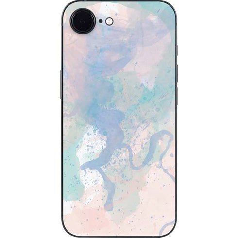 Rose Quartz & Serenity Splatter iPhone 16e Skin
