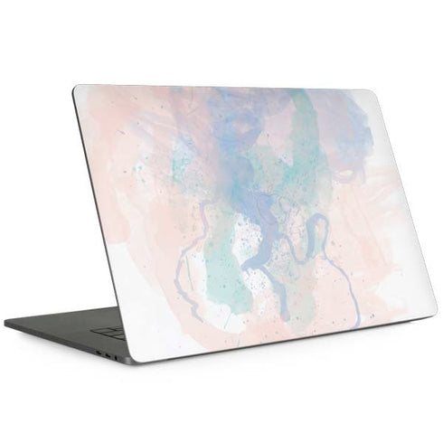 Rose Quartz & Serenity Splatter MacBook Skins