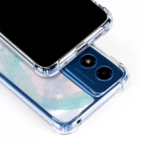 Rose Quartz & Serenity Splatter Moto G 5G (2024) Clear Case