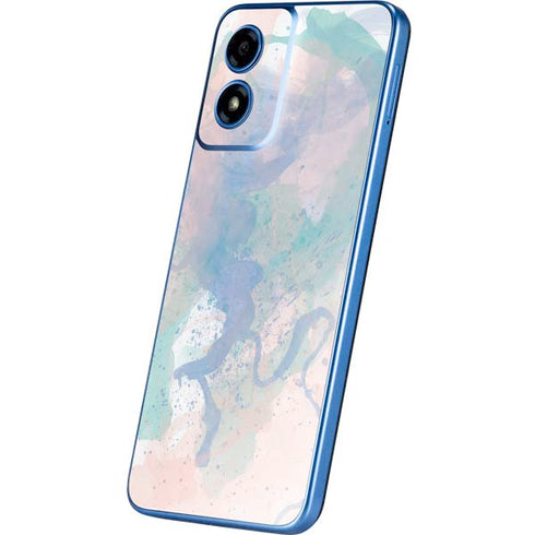 Rose Quartz & Serenity Splatter Moto G Play 4G (2024) Skin