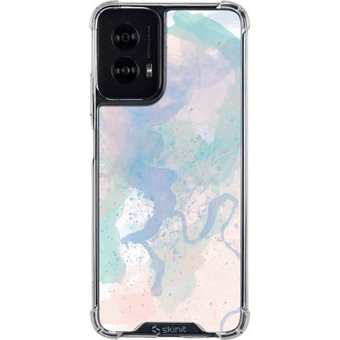 Rose Quartz & Serenity Splatter Moto G Power 5G (2024) Clear Case