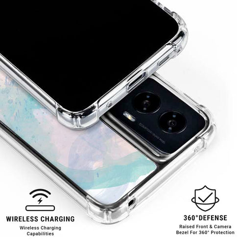 Rose Quartz & Serenity Splatter Moto G Power 5G (2024) Clear Case