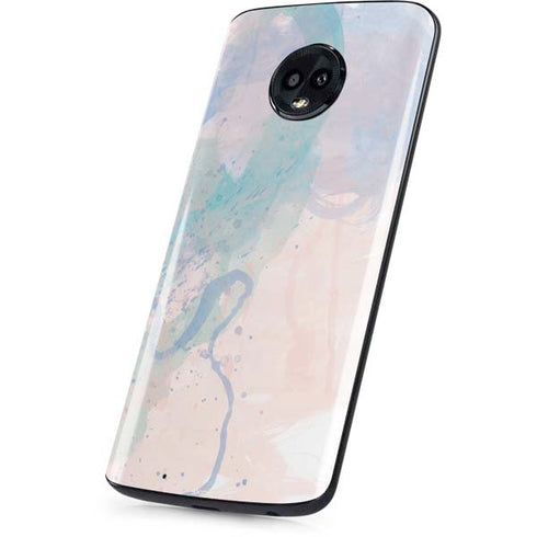 Rose Quartz & Serenity Splatter Moto G6 Skin