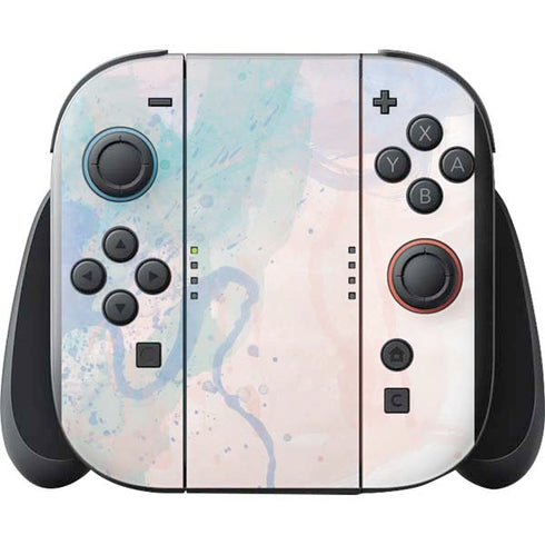 Rose Quartz & Serenity Splatter Nintendo Switch 2 (2025) with Joy-Con Skin